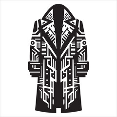 Fototapeta premium Chunky Geometric Coat silhouette vector