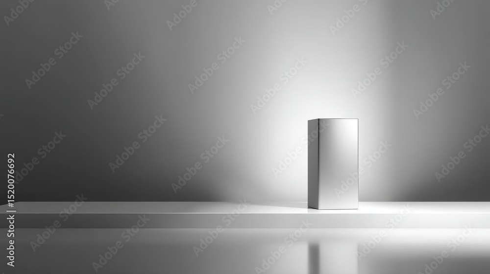 Aufkleber a minimalist design featuring a reflective, illuminated object on a sleek surface.