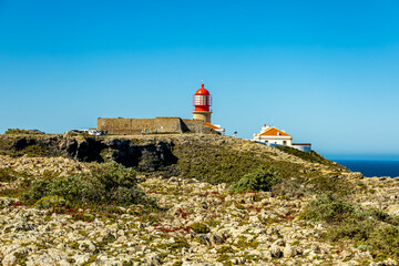 Unterwegs an der Südwestspitze des europäischen Festlands am Cabo de São Vicente bei Sagres in...