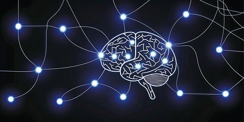 Artificial intelligence cybernetic circuit brain inside, high technology to create artificial intelligence (AI) concept, cybernetic circuit brain inside