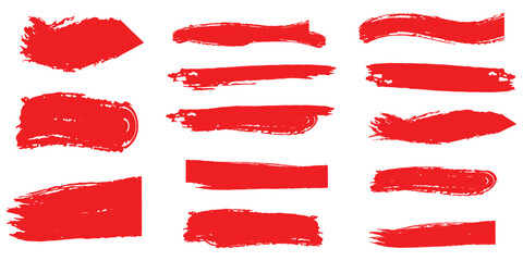 Brush strokes vector. Paint, ink brush, brush strokes, brushes, lines, frames, buttons, grungy rough grunge thick paint line texture. Brush line set. Black watercolor splatter, texture, frame. 