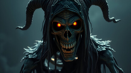 scary halloween skull