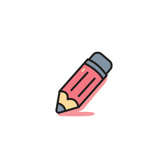 Pencil Drawing Icon Vector Illustration
