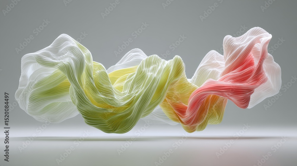 Poster abstract colorful flows representing creativity and innovation in digital art.