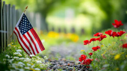 CLEAN BACKGROUND WITH SPACE FOR MEMORIAL DAY MESSAGE AND FLAG OVERLAY