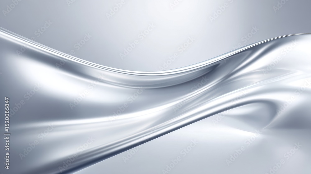 Poster abstract smooth silver waves create a modern and elegant background design.