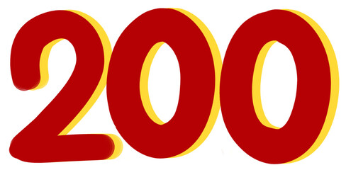 200 text number celebrates elements objects 