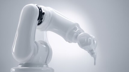 Close-up of a modern robotic arm demonstrating advanced engineering.