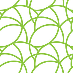 Seamless Pattern of Intersecting Green Circles