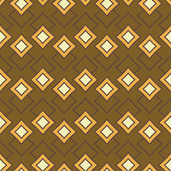 Seamless Diamond Pattern in Brown and Cream