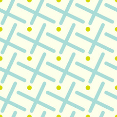 Seamless Geometric Pattern with Lines and Dots