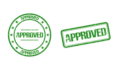 approved in grunge stamp style