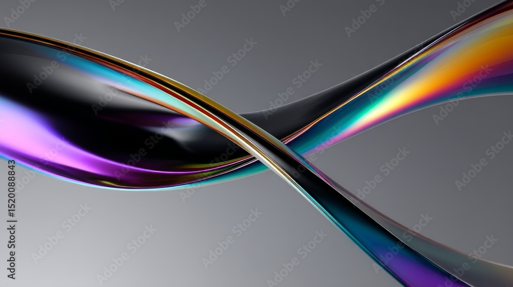 Aufkleber colorful abstract design with smooth curves and gradients creating a modern aesthetic.