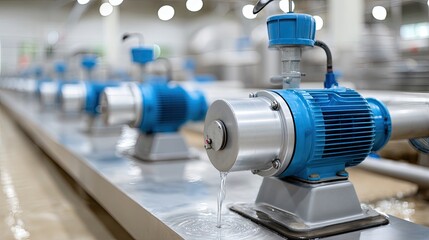 Industrial water pumps in a food processing facility showcase advanced engineering for top efficiency and reliability