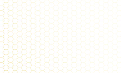 Abstract luxury background with golden mosaic honeycombs. Luxury white background with shiny elements. Elegant background with golden honeycombs. Vector