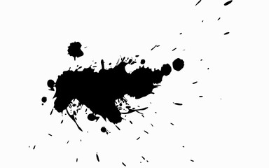 Black ink drops on white background ink vector