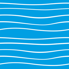 Seamless blue wavy lines pattern. Minimalist background for textile, packaging, and digital designs. Perfect for kids' products, ocean-inspired branding.