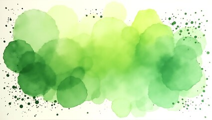 Watercolor Painting of Lush Greenery Spring Meadow Illustration