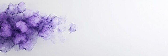 Watercolor Abstract Purple Clouds Background - Abstract watercolor painting, symbolizing serenity, dreams, imagination, mystery, and tranquility. Soft purple hues create a calming effect