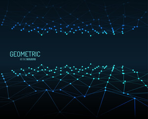 Obraz premium Creative geometric graphic point and line technology business vector illustration background