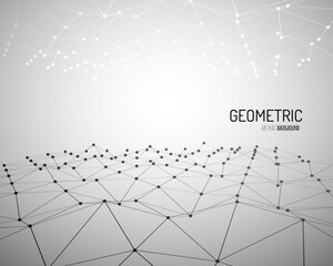 Creative geometric graphic point and line technology business vector illustration background