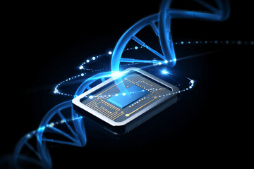 Dna chip technology concept futuristic innovation medical science research