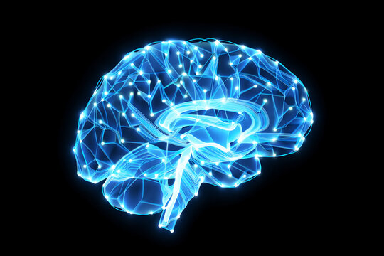 Human brain neural network connection concept ai technology illustration - Powered by Adobe