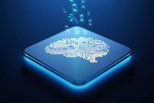 Artificial intelligence ai brain technology digital transformation concept