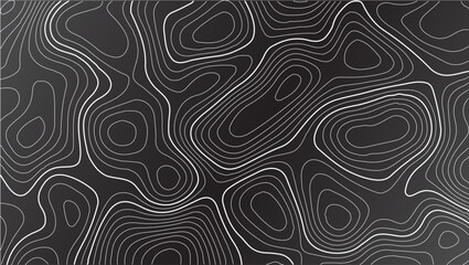 Topography inspired antique map design showing natural terrain features through classic elevation lines, geographic grid overlay, and weathered textures ideal for geography, exploration.