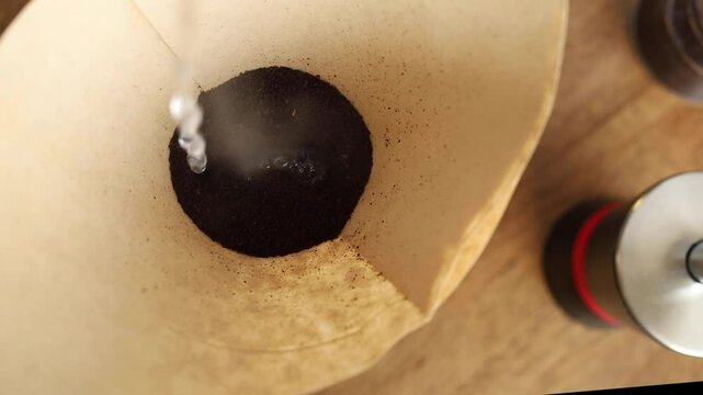 pour over coffee at home with sound