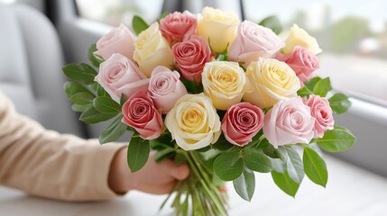 Beautiful Roses Offer A Sweet Romantic Gesture Lovely Bouquet Creates A Perfect Celebration