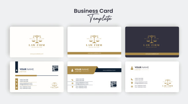 Creative and modern lawyer, Attorney, Legal Consultant business card collection vector template - Powered by Adobe