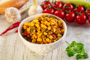 Mexican vegetable mix - corn, pepper and peas