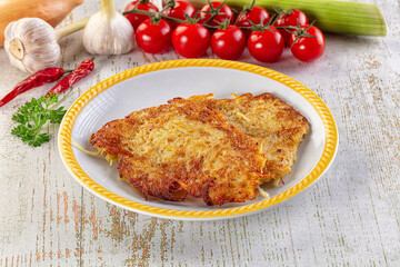 Golden fried potato pancake - Draniki