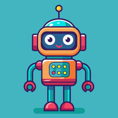 funny cartoon robot