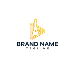 Abstract Music Playback: Entertainment App Vector Mark