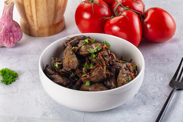 Roasted chicken liver with green onion