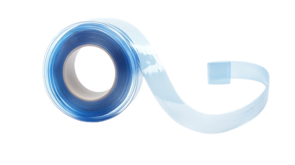 blue ribbon on white background