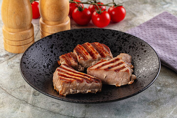 Gourmet Grilled tuna fish steak