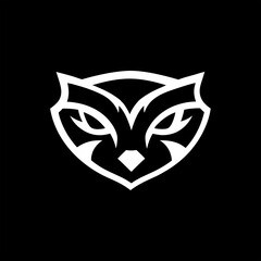 mask logo button style icons on black: cat, fox, and tiger. Great for parties, character design, and children’s media.
