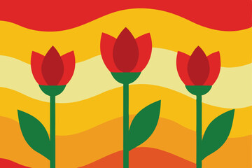 red and yellow tulips