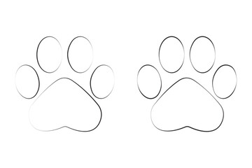 Paw print icon,vector illustration. Flat design style. vector paw print icon illustration isolated on White background, paw print icon Eps10. paw print icons graphic design vector symbols