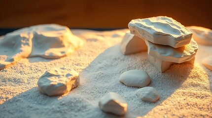 White Rocks Desert Scene.