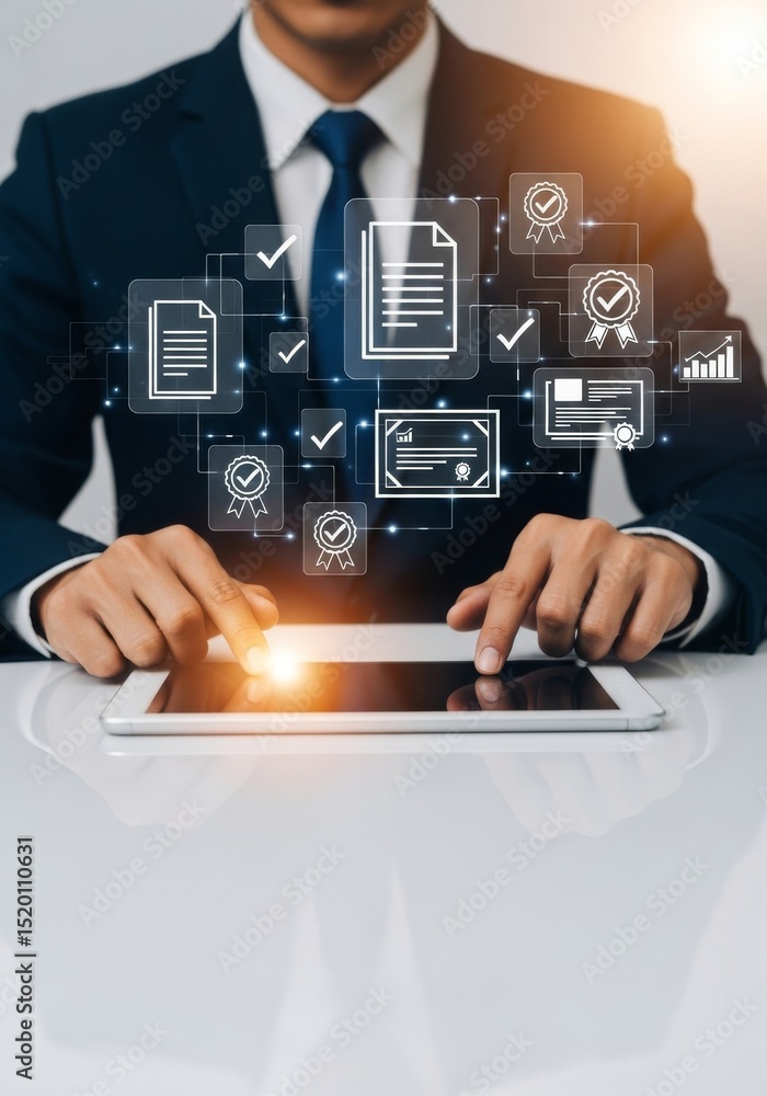 Poster document management and verification - secure document workflow, verification, certification process