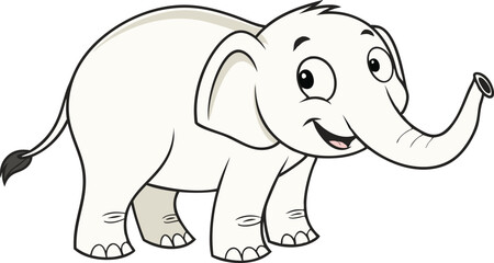 Fototapeta premium cartoon elephant cartoon