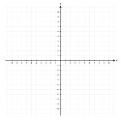 Cartesian coordinate system. Blank Cartesian coordinate system in two dimensions with X and Y axes. Black grid with axes for a math graph. Vector