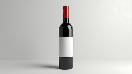 Red wine bottle mockup design