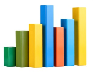 Colorful bar graph illustration