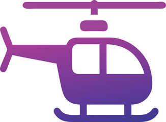 Simple Helicopter Icon Design Templates for Aviation Transportation and Emergency Services with Vector Graphics and Customizable Elements for Various Applications