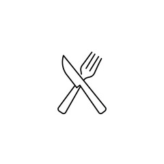 Fototapeta premium Fork and Knife Icon – Minimalist Restaurant, Cafe, and Food Logo Vector